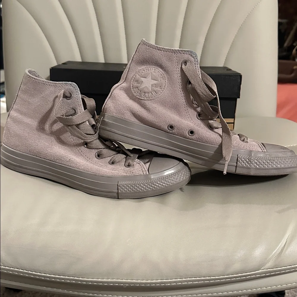 Converse Purple/Gray High-Top Sneakers - Picture 2 of 3